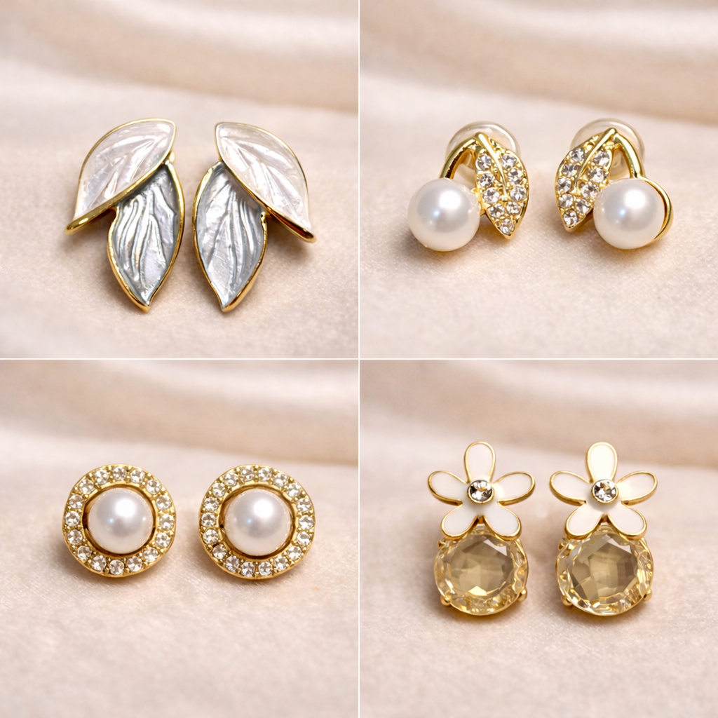 Luxe Designer Earring Gift Set | 12 Pairs | Premium Jewelry Box Included