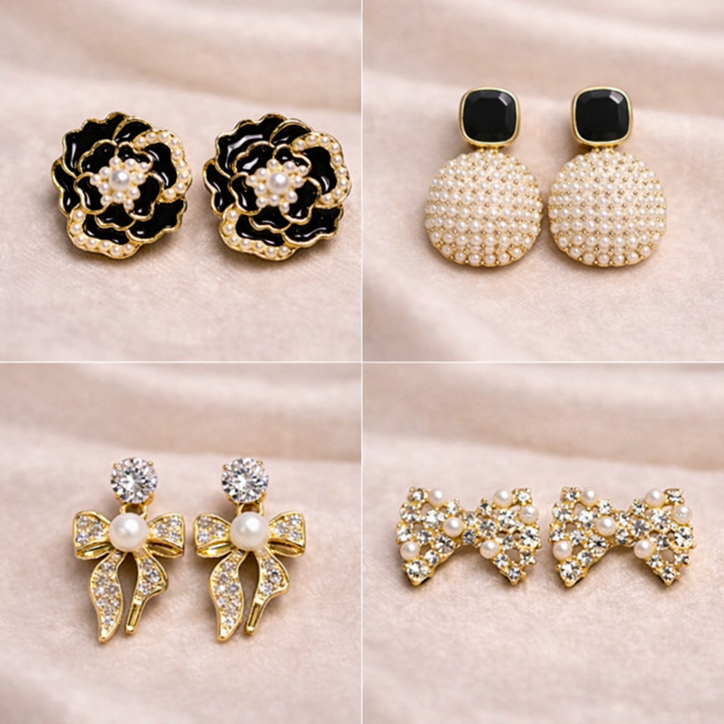 Luxe Designer Earring Gift Set | 12 Pairs | Premium Jewelry Box Included