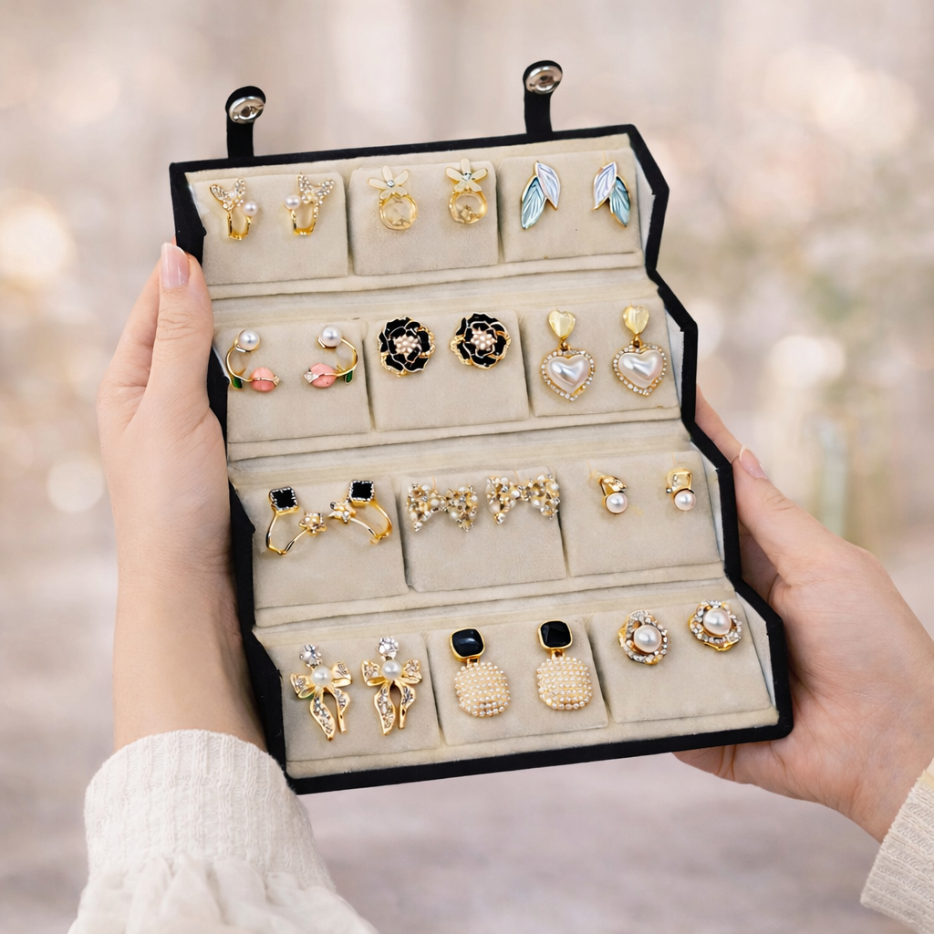 Luxe Designer Earring Gift Set | 12 Pairs | Premium Jewelry Box Included