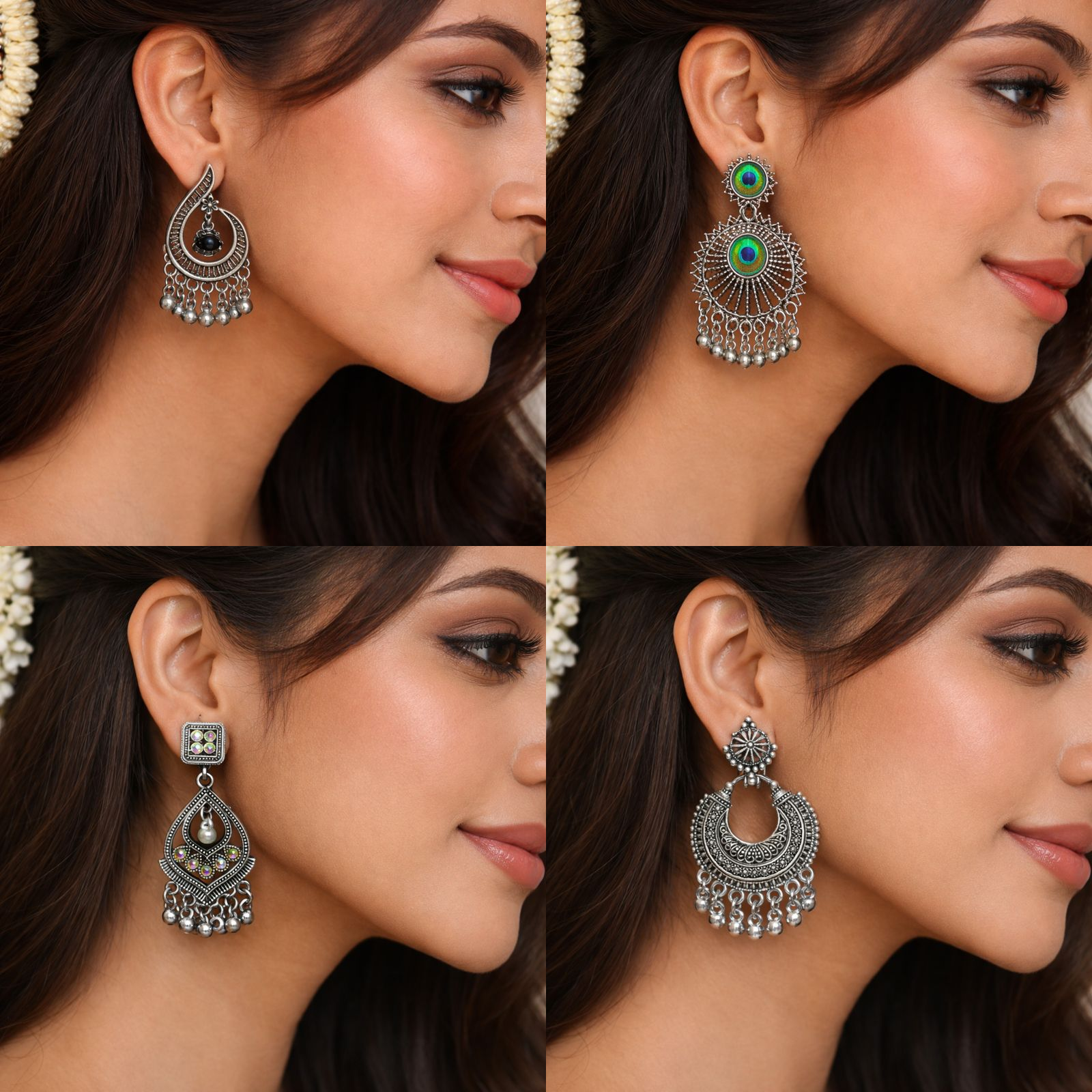 Royal Oxidized Earring Combo