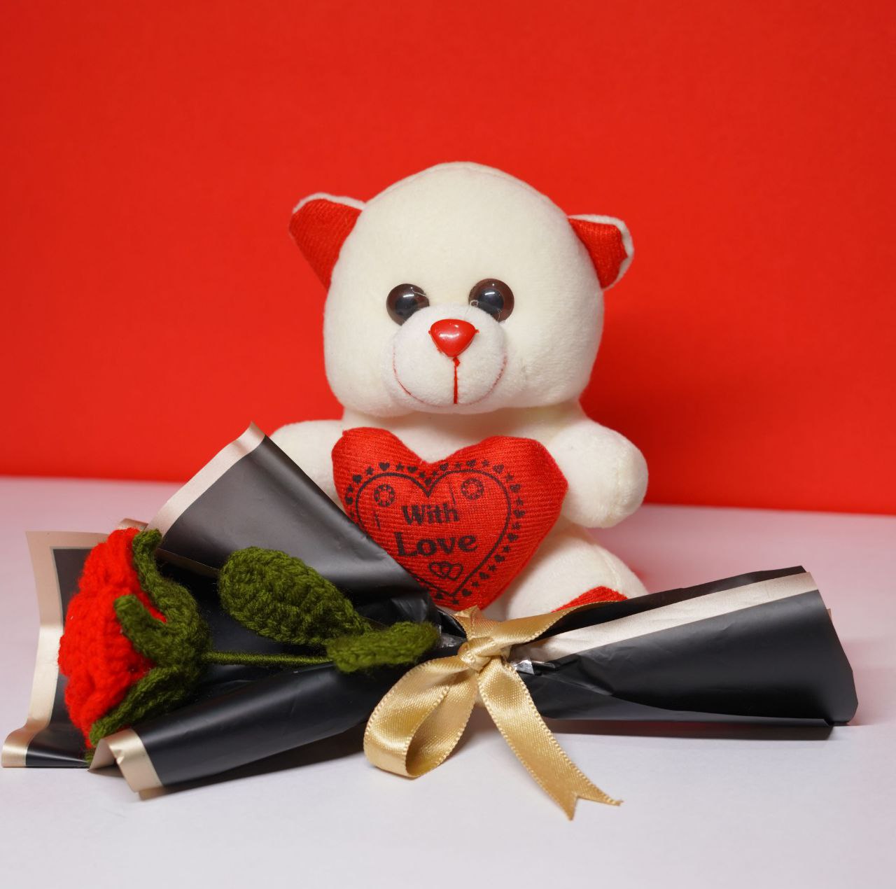 Teddy and Rose crochet  Love Combo